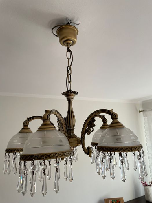 Żyrandol stylowy stare zloto