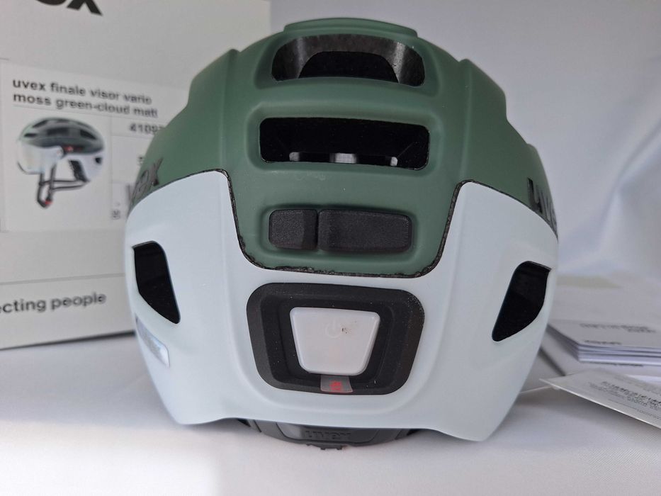 Kask rowerowy Uvex Finale Visor Vario Moss Green Cloud M 52-57cm S1-3