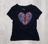 Nike koszulka 116 122 bluzka czarna serce oryginał