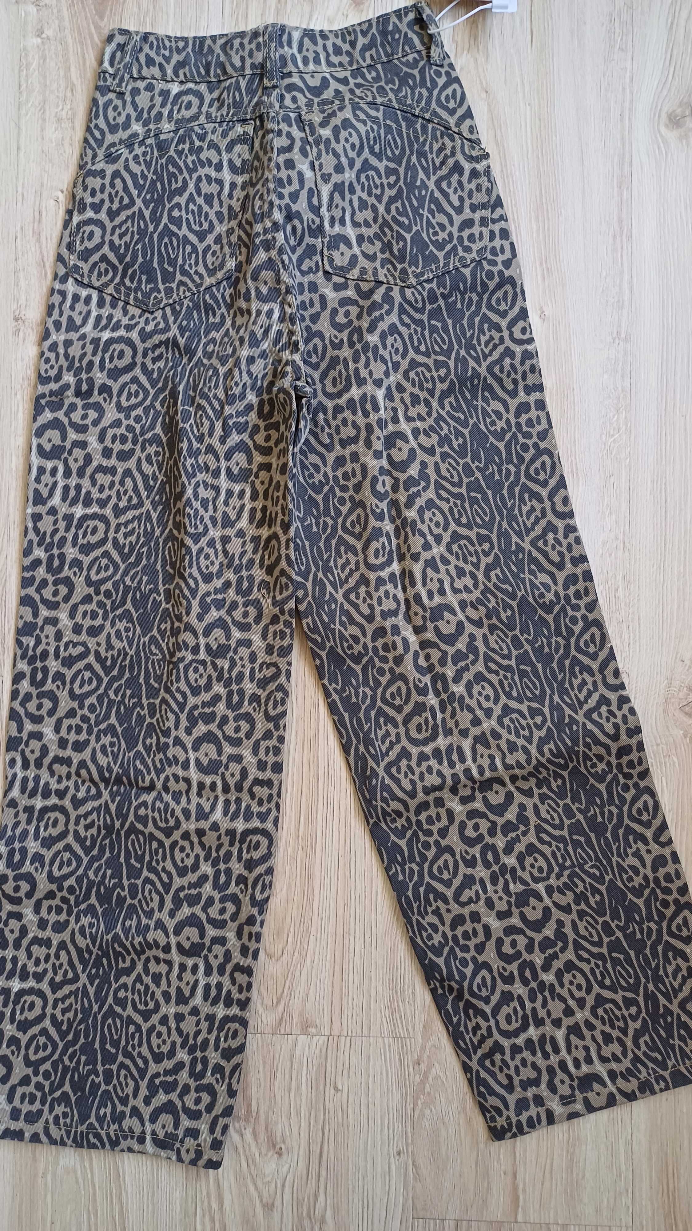 Amerykańskie retro jeansy 2024 panterka Rozmiar S