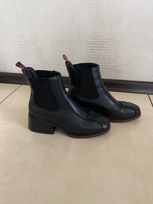 Черевики шкіряні на тонкому флісі жіночі