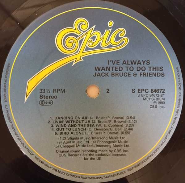 Jack Bruce And Friends - I've Always Wanted To do This