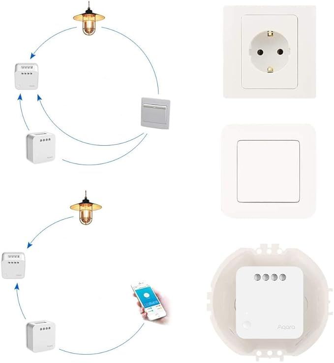 Aqara T1 Moduł 2500W Smart Home Homekit Przełącznik Zigbee
