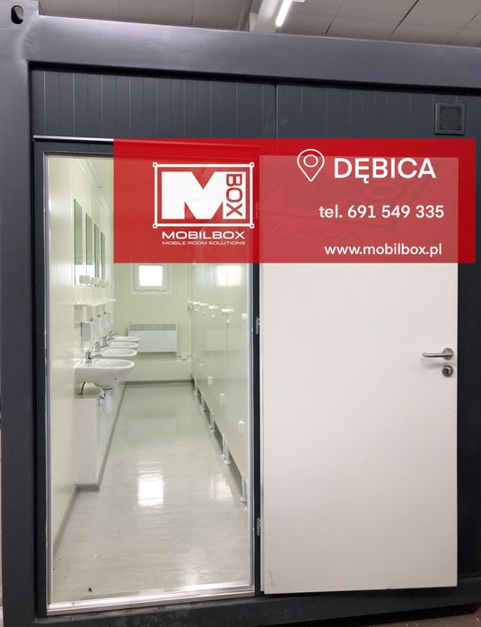 Kontener sanitarny MW 20 – toalety, pisuary, umywalka