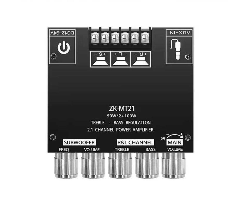 Усилитель Bluetooth 5.0 2.1 ZK-MT21 ZK-TB21 и 2.0 ZK-502MT 100W Ватт