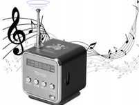 Przenośne radio FM bezprzewodowe z odtwarzaczem plików mp3
