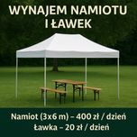 Wynajem namiotów i ławek