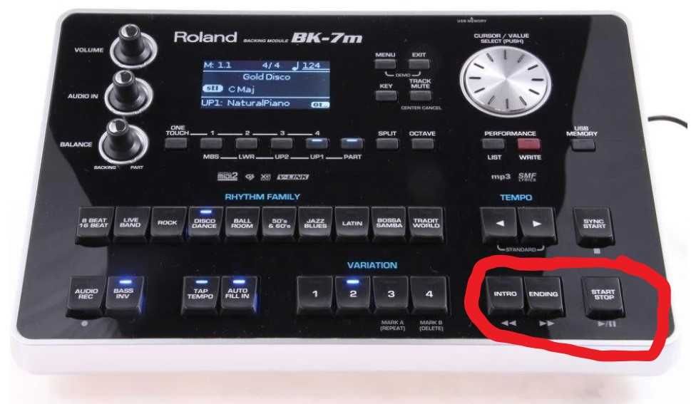Roland Bk 7m + Roland Fc7