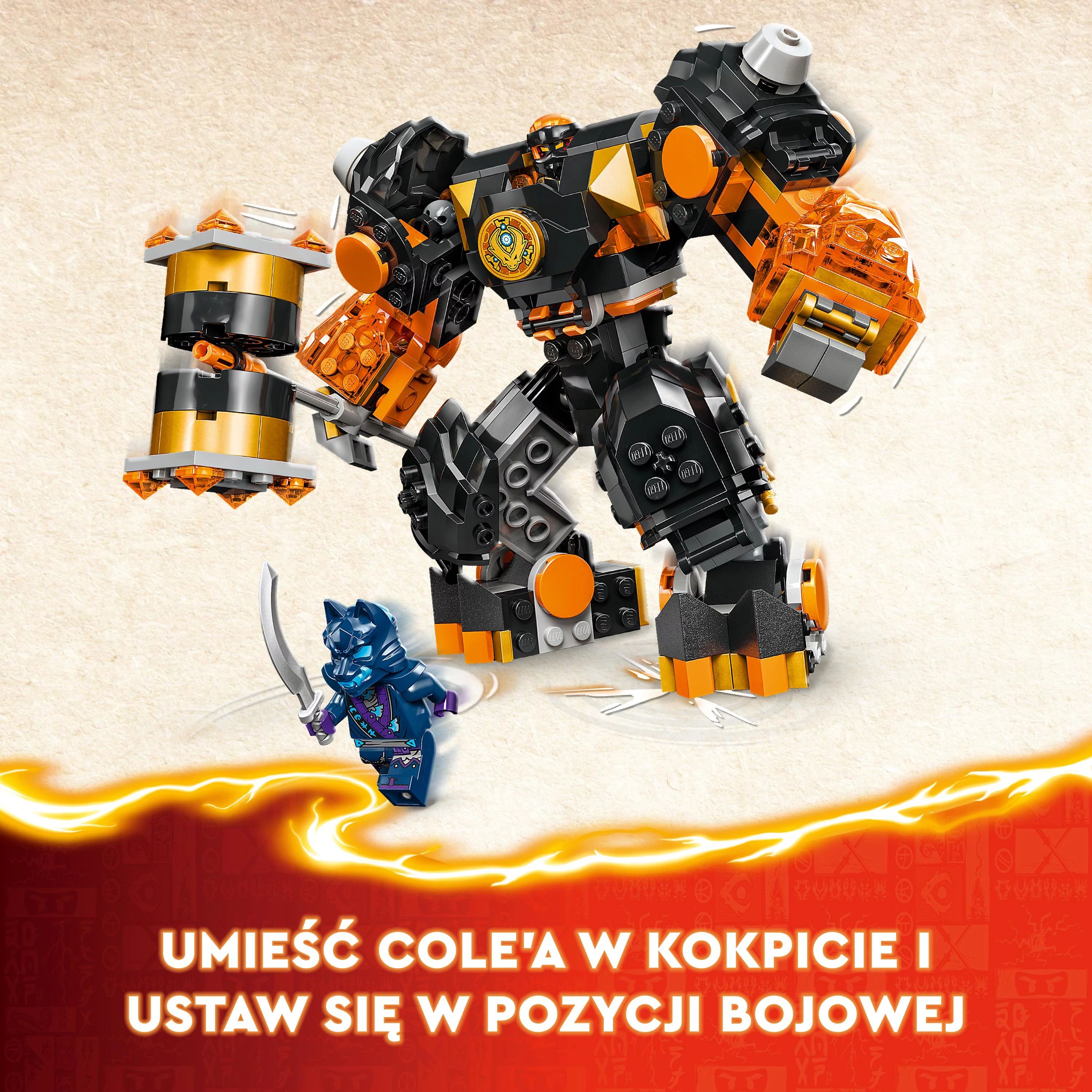LEGO NINJAGO Mech żywiołu ziemi Cole’a 71806