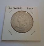 Moeda de 50 centavos de 1929 de S. Tomé e Príncipe