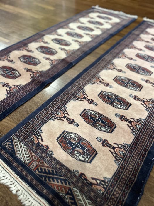 Tapetes bukhara, originais em pura lã feito à mao, lavado, 152x48