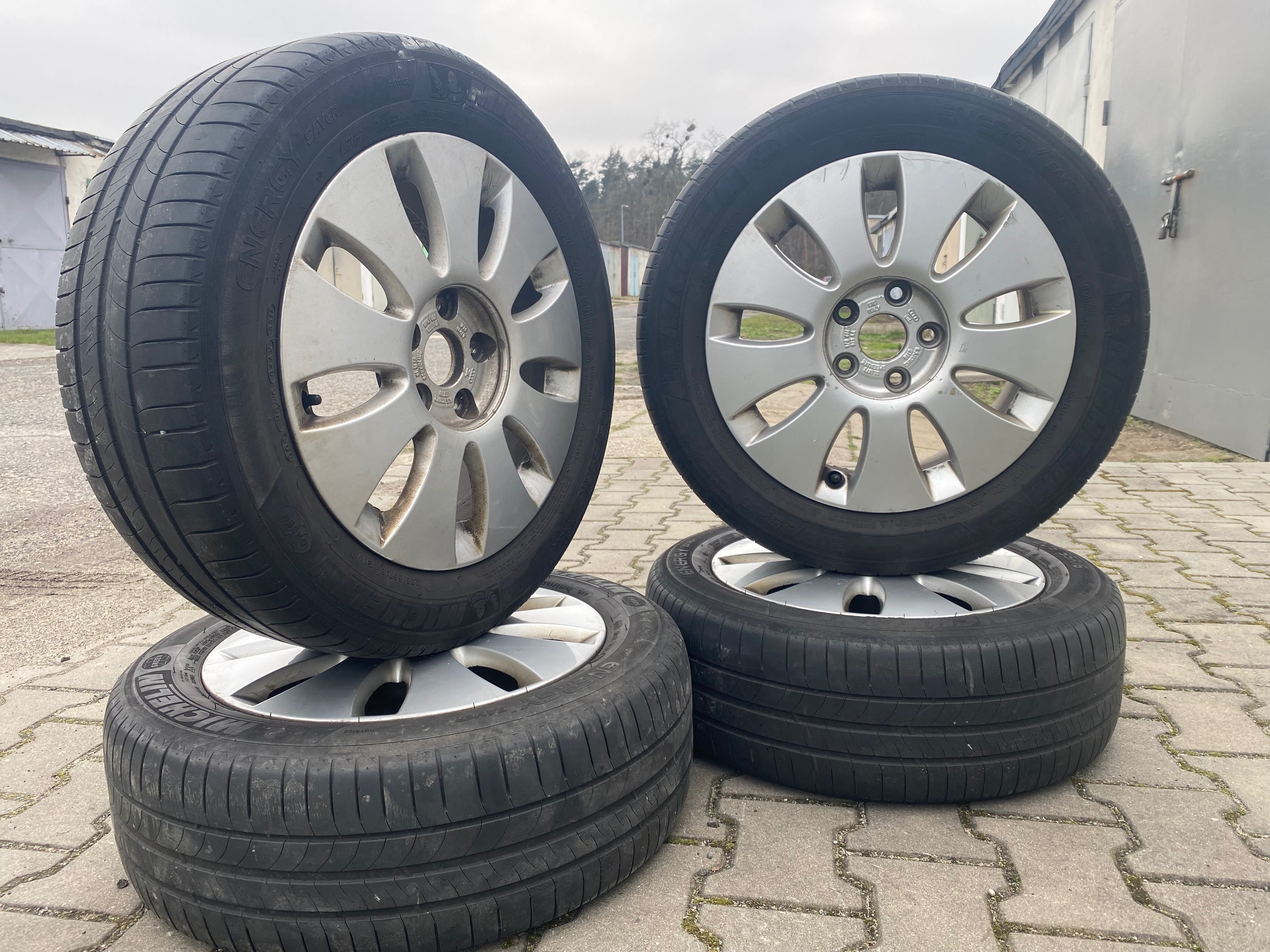 Koła r 16 audi 5x112+ opony Michelin lato 205/55