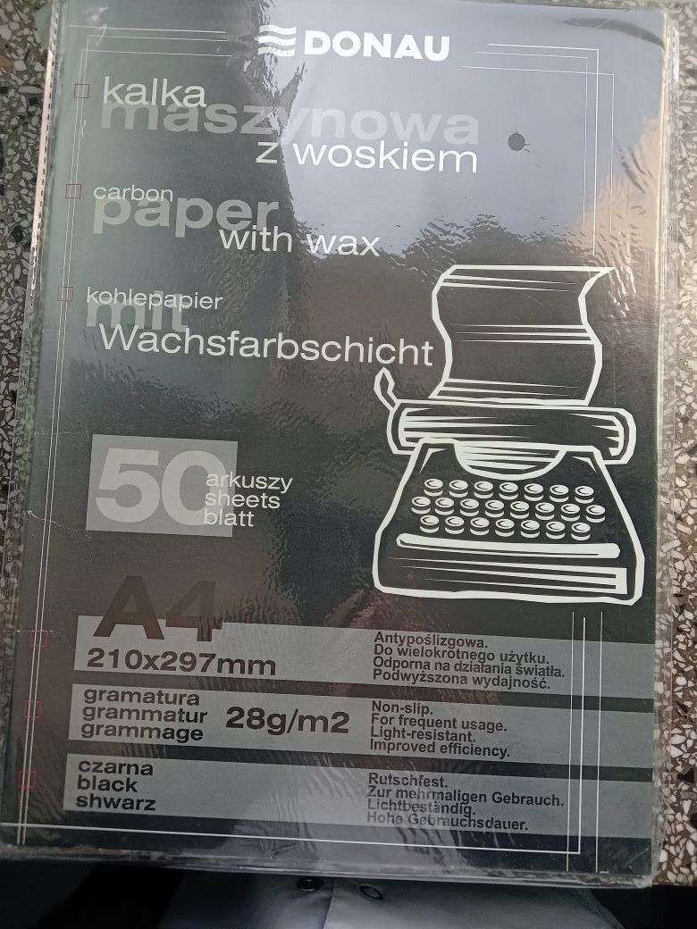 Kalka maszynowa z woskiem