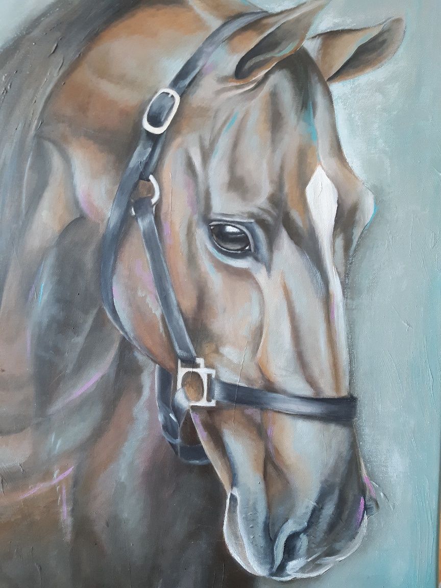 Koń ręcznie malowany.