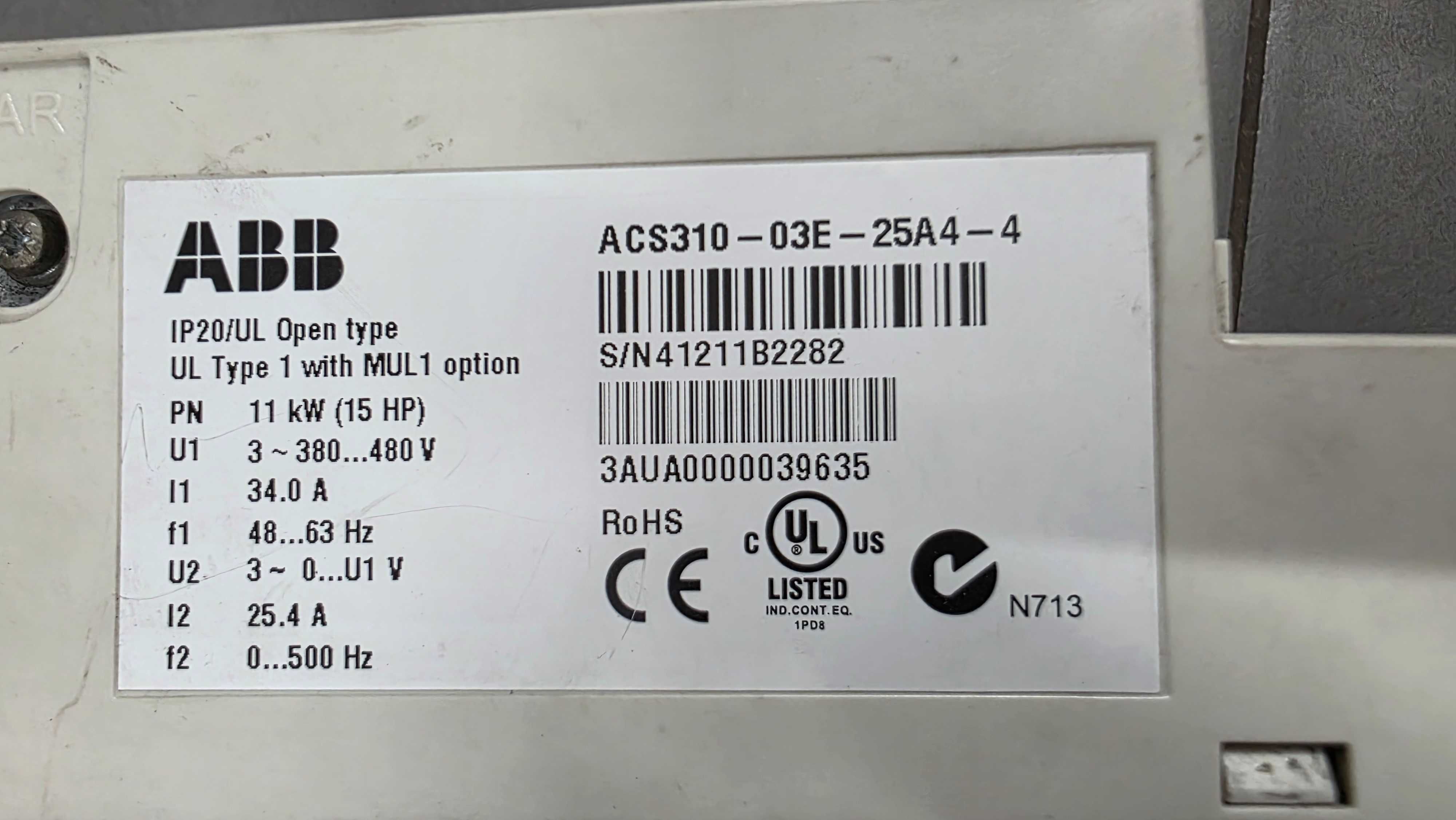 Falownik ABB ACS310 11kW 25,4A