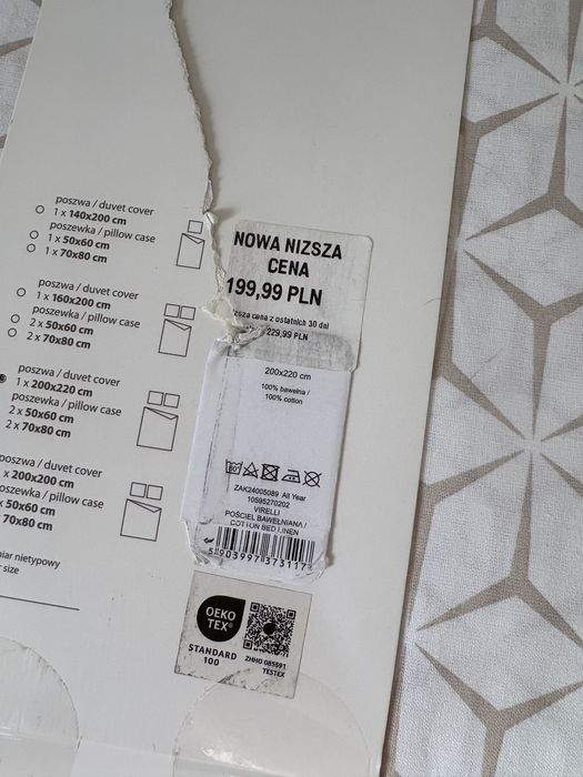 Zestaw posciel bawelniana home&you 200 x 220 i przescieradlo 160 x 200