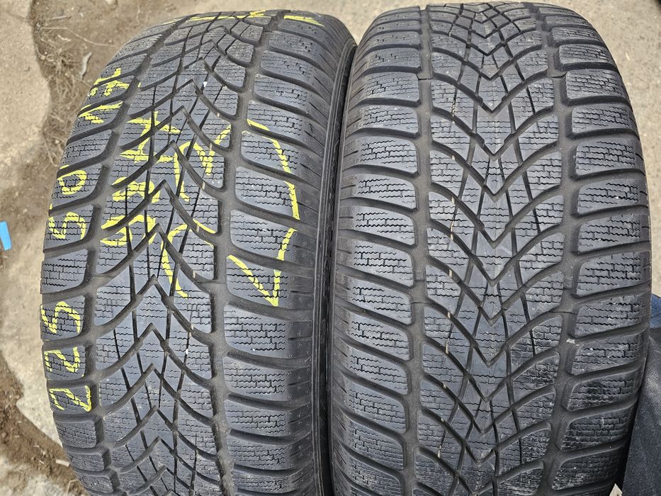 Opony Zimowe 2szt-R17 225/50-7mm-Dunlop-23rok