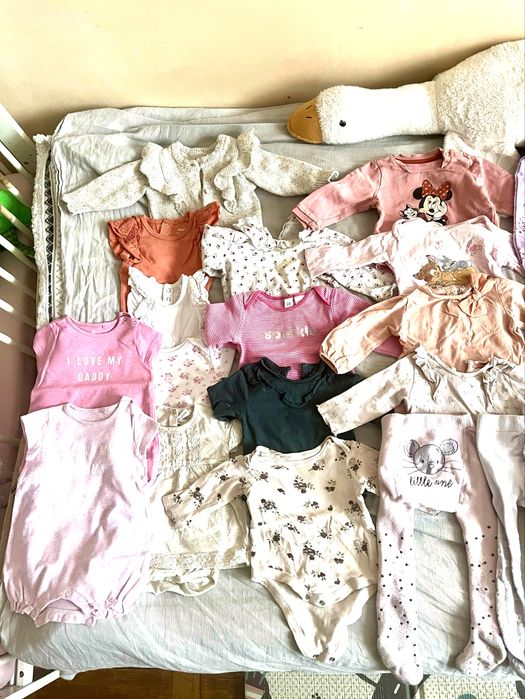 Paczka paka ubranek dla dziewczynki niemowlę 68 duża h&m NEXT Baby Zar