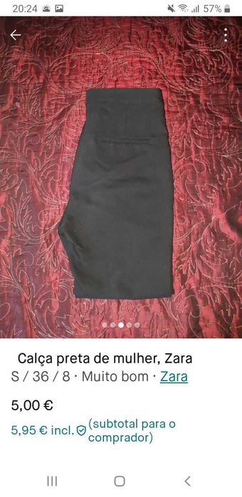 Calças Pretas, Zara