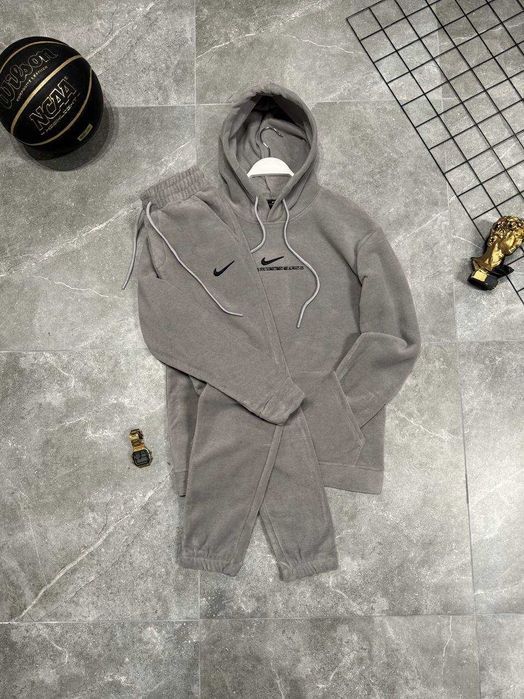 Костюм Nike Nocta Grey флісовий полар штани + худі i57/88-07