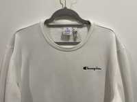 Bluza męska ocieplana biała XL Champion wyszywane logo oryginalna