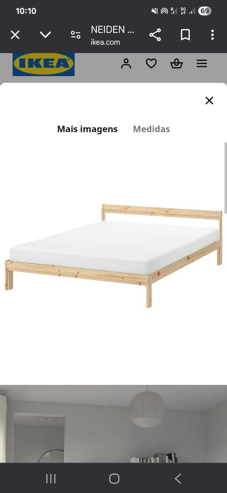 Cama casal com colchão