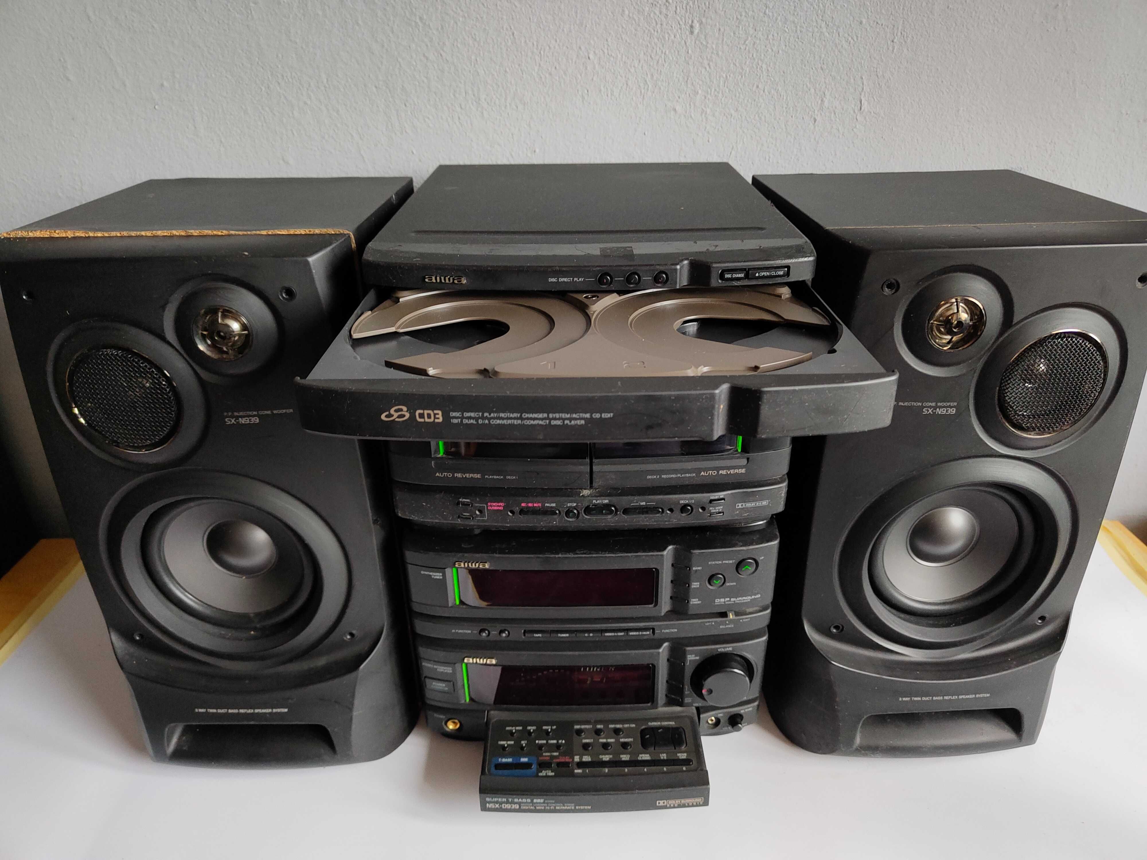 Wieża Aiwa NSX-D939, RX-N939EZ, FD-N939 z kolumnami