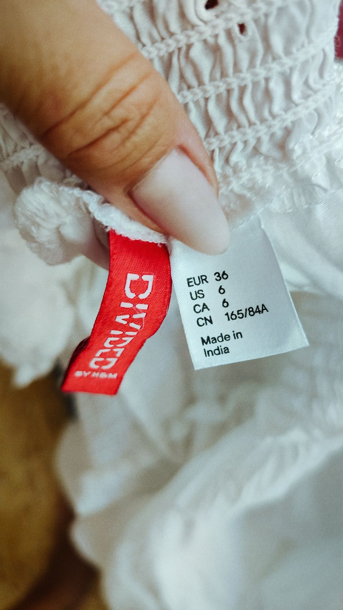 Sukienka zwiewna letnia ażurowa h&m wakacyjna 36/S 38/M