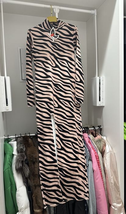 Sukienka welurowa Zebra La..mu moda