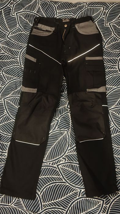 Spodnie robocze L'HOLLMAN 46 czarne unisex