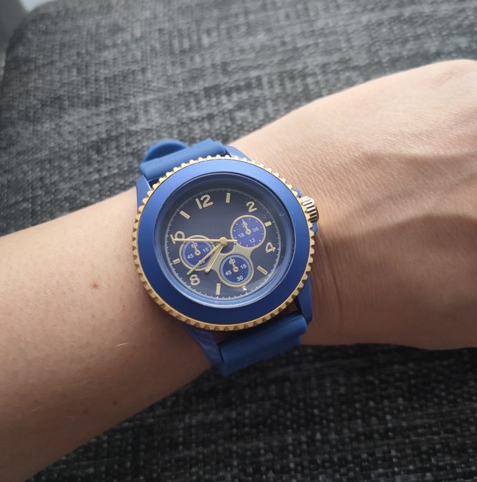 Zegarek damski -   złoto / kobaltowy.