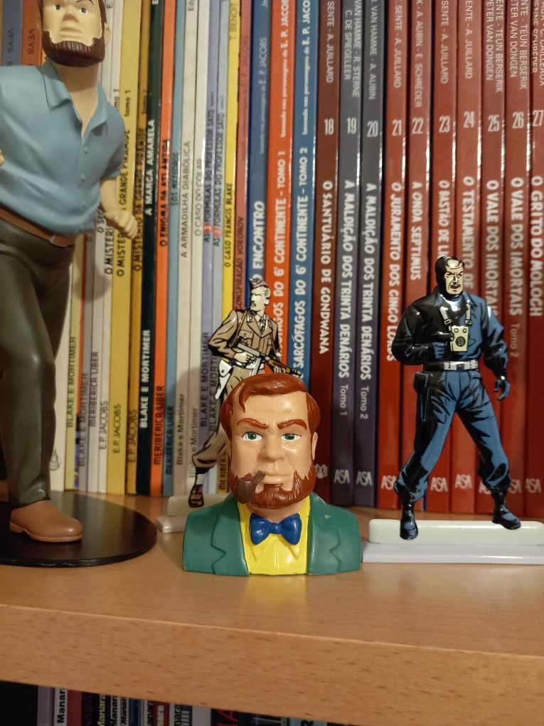 Blake e Mortimer 2 figuras raras bustos
