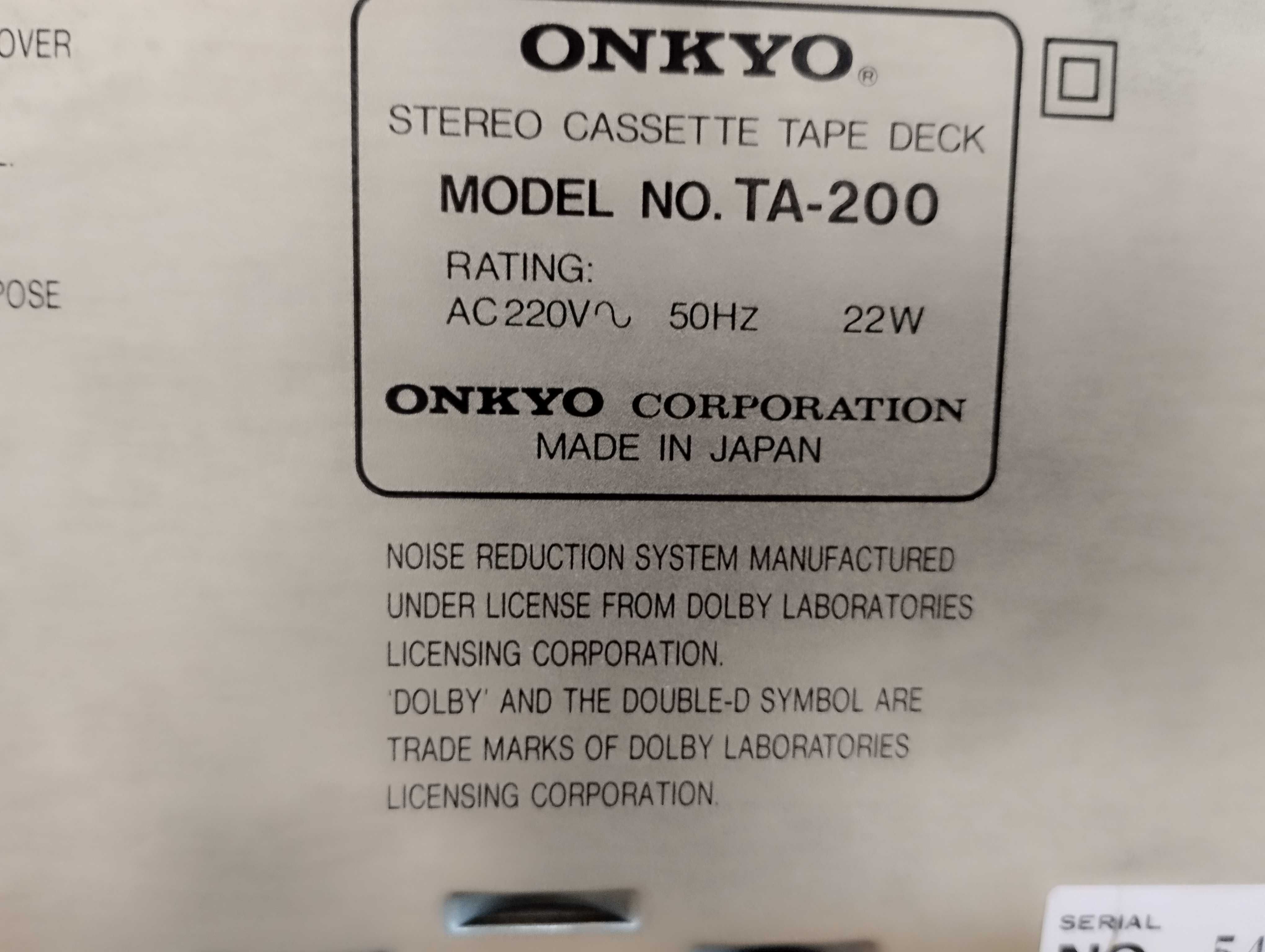Касетна дека Onkyo TA-200