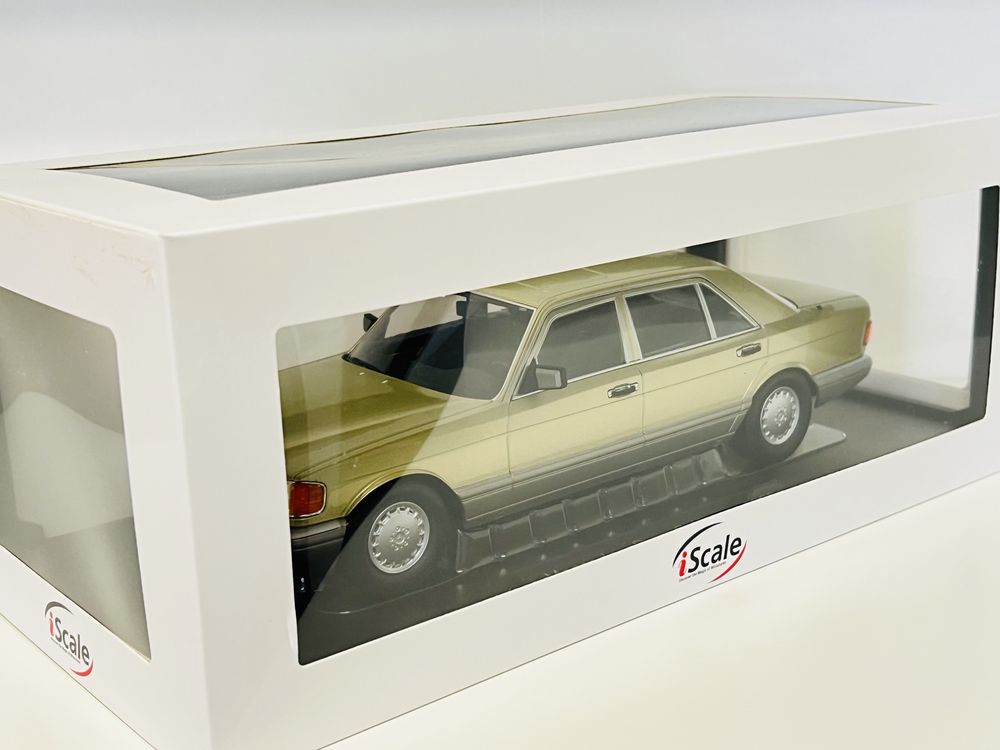 Mercedes-Benz 560SEL S-klasa W126 jasno zielony metallic 1/18 iScale