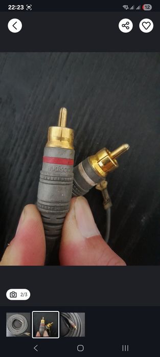 Cabos para amplificador 12V + cabo  RCA