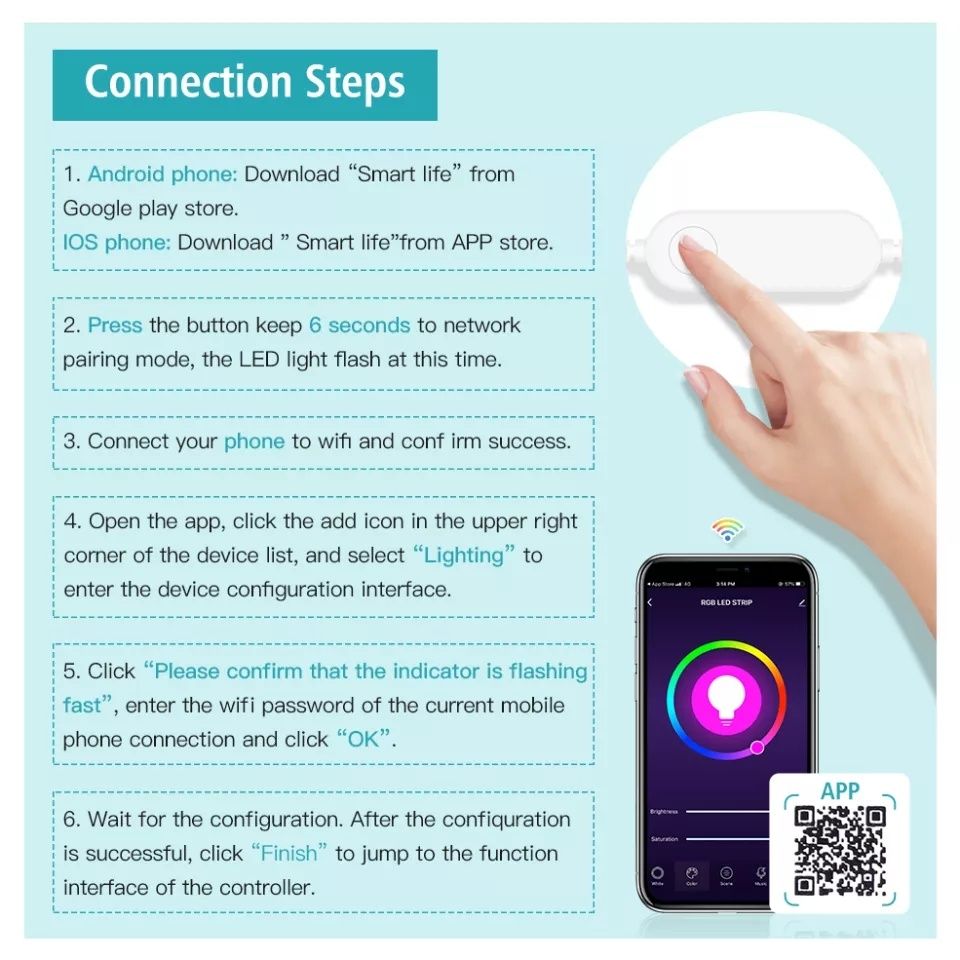 Лед стрічка usb WiFi 2м,5050 rgb led strip Tuya/светодиодная лента 2 м