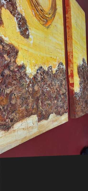 Pintura abstrata texturizada