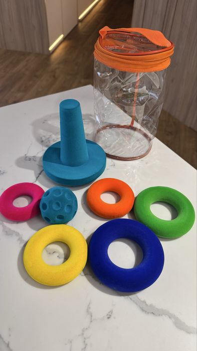 Пірамідка дитяча мʼяка оксамитова