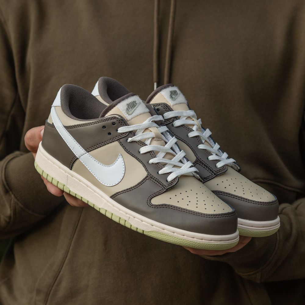 Кроссовки Nike SB Dunk low Beige\Brown\Green Patch