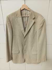 blazer beige, bem estimado, tamanho L