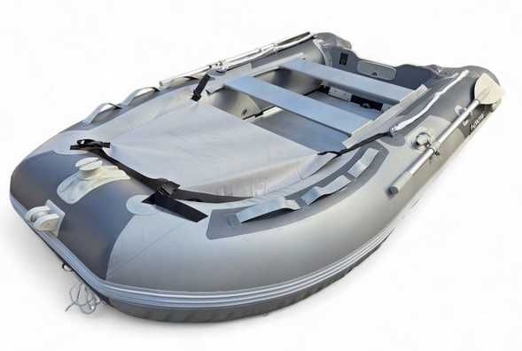 Ponton KORMORAN 330D LUX  szary Grey/Grey KIL aluminiowa PODŁOGA