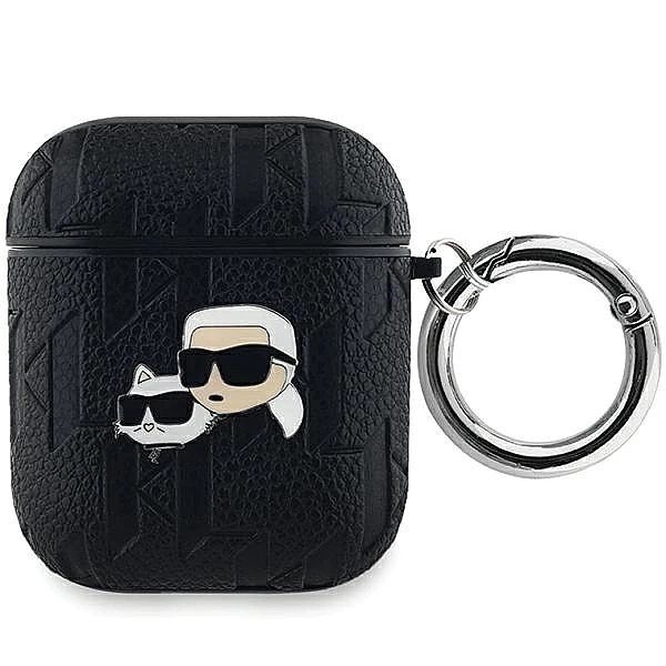 Etui Karl Lagerfeld Monogram Karl & Choupette Head na AirPods 1 / 2 -