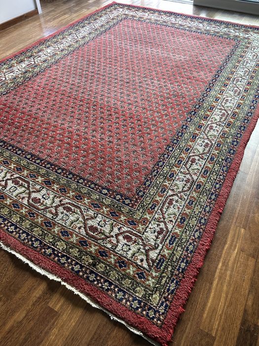 Tapete oriental indiano,em pura lã feito à mao,original,lavado.300x200