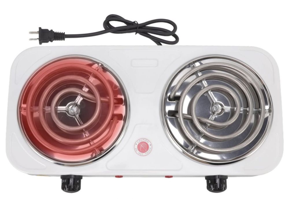 Електрична плита настільна 2 ком по 1квт. Электроплита спираль диск 2к