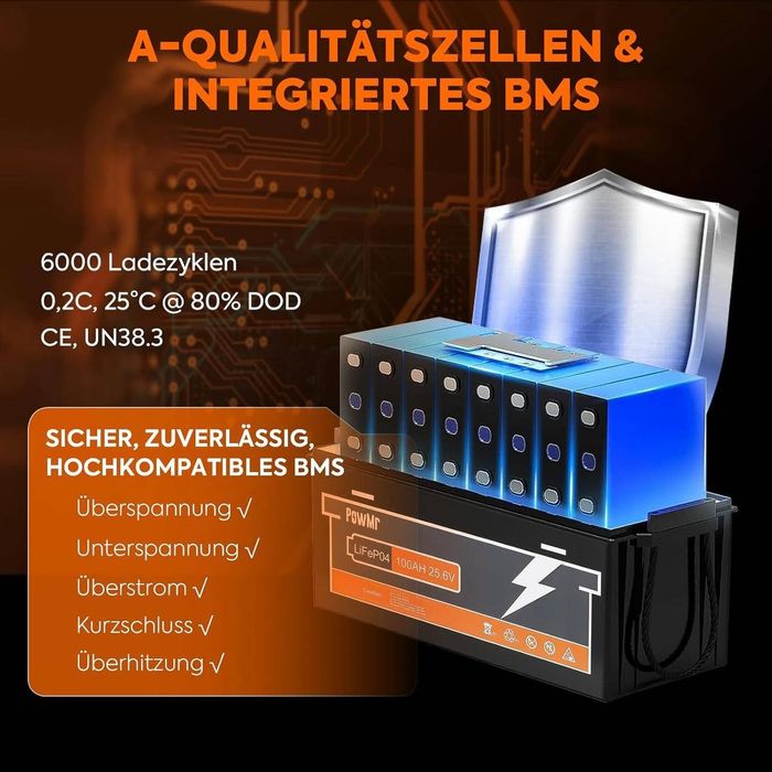 powmr sjy powland  24v 100A lifepo4 48/100 АКБ батарея акумулятор ліф