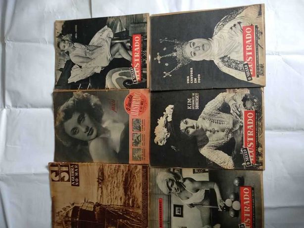 9 revistas século ilustrado, antigas, década 30, 40 e 60