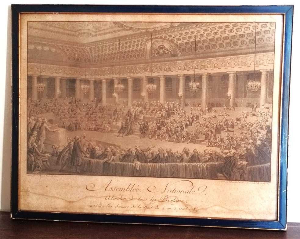 Gravura original Séc. XVIII de C. Monnet | época da Revolução Francesa