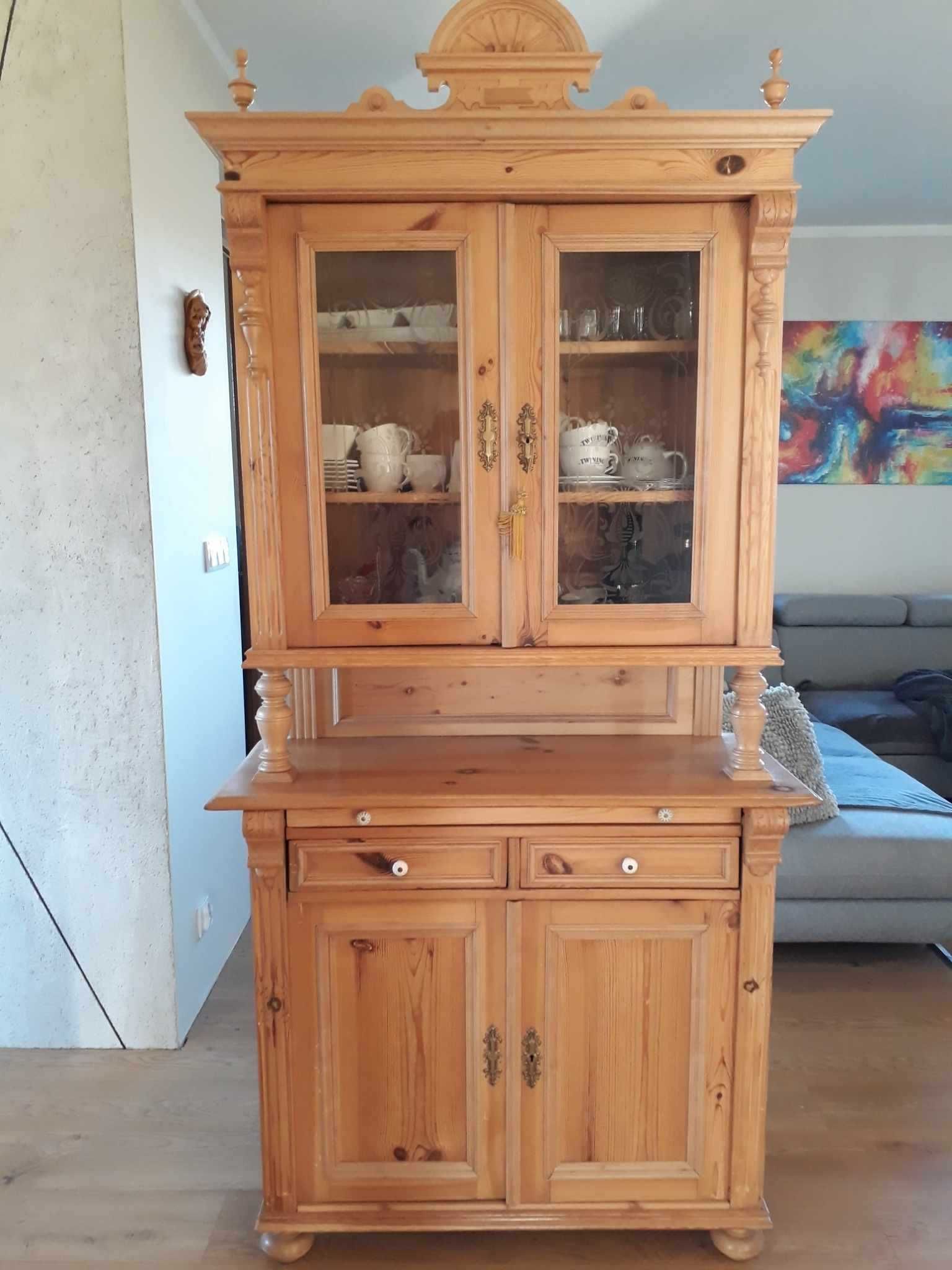 Kredens eklektyczny antyk po renowacji, piękny