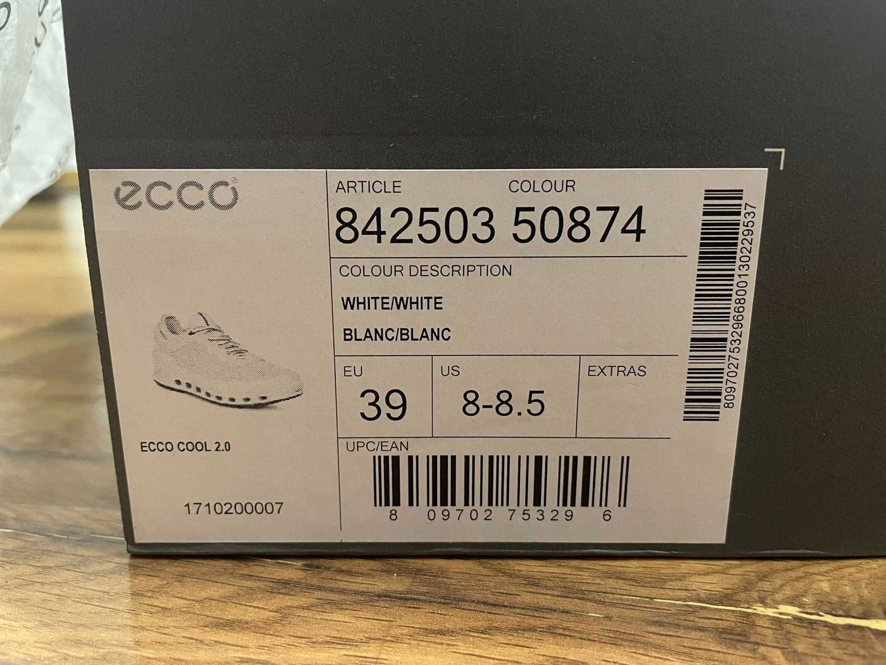 Кросівки Ecco Cool 2.0 - EU 39 (US 8 - 8.5) White