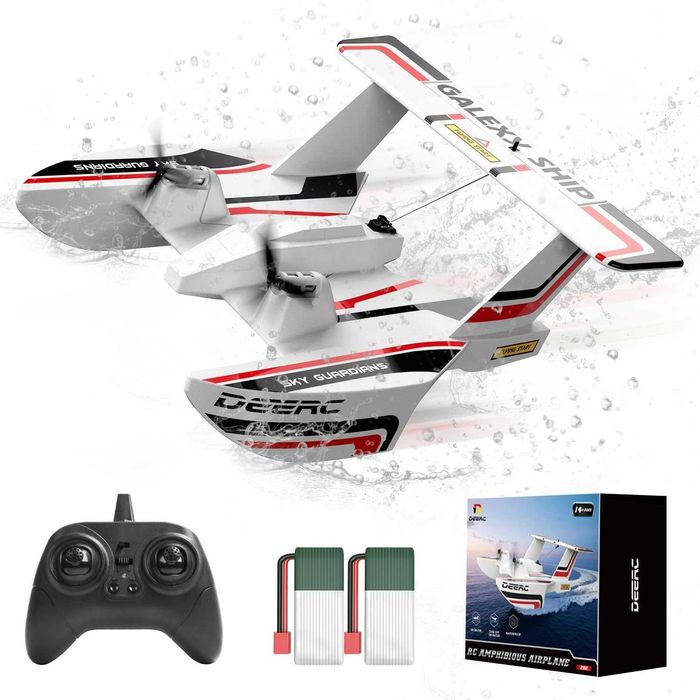 DEERC RC plane, samolot Amphibie Tri-Phibian Pilot zdalnego sterowania